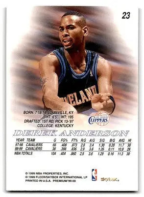 1999-00 SkyBox Premium #23 Derek Anderson - Basketball Card Single