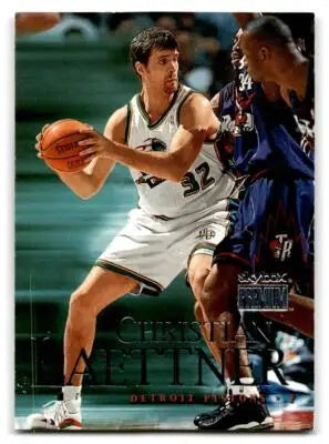 Basketball trading card of Christian Laettner in SkyBox Premium featuring Detroit Pistons player