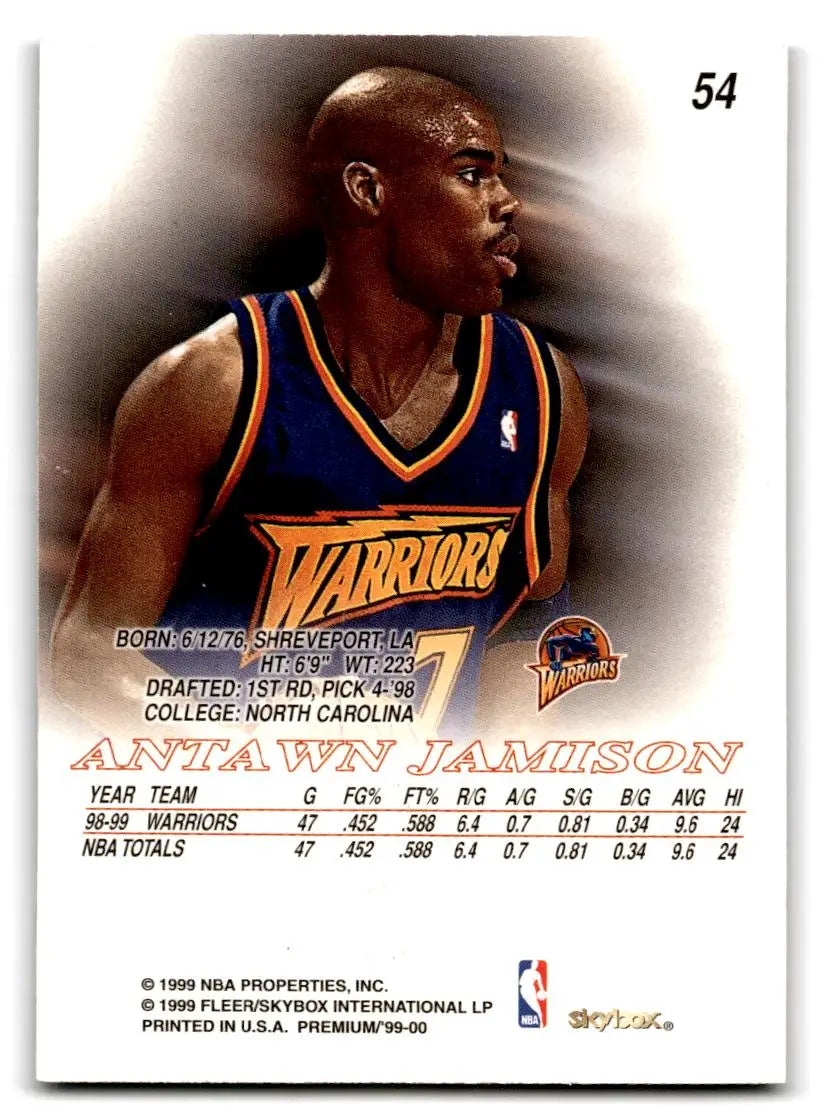 1999-00 SkyBox Premium #54 Antawn Jamison - Basketball Card Single