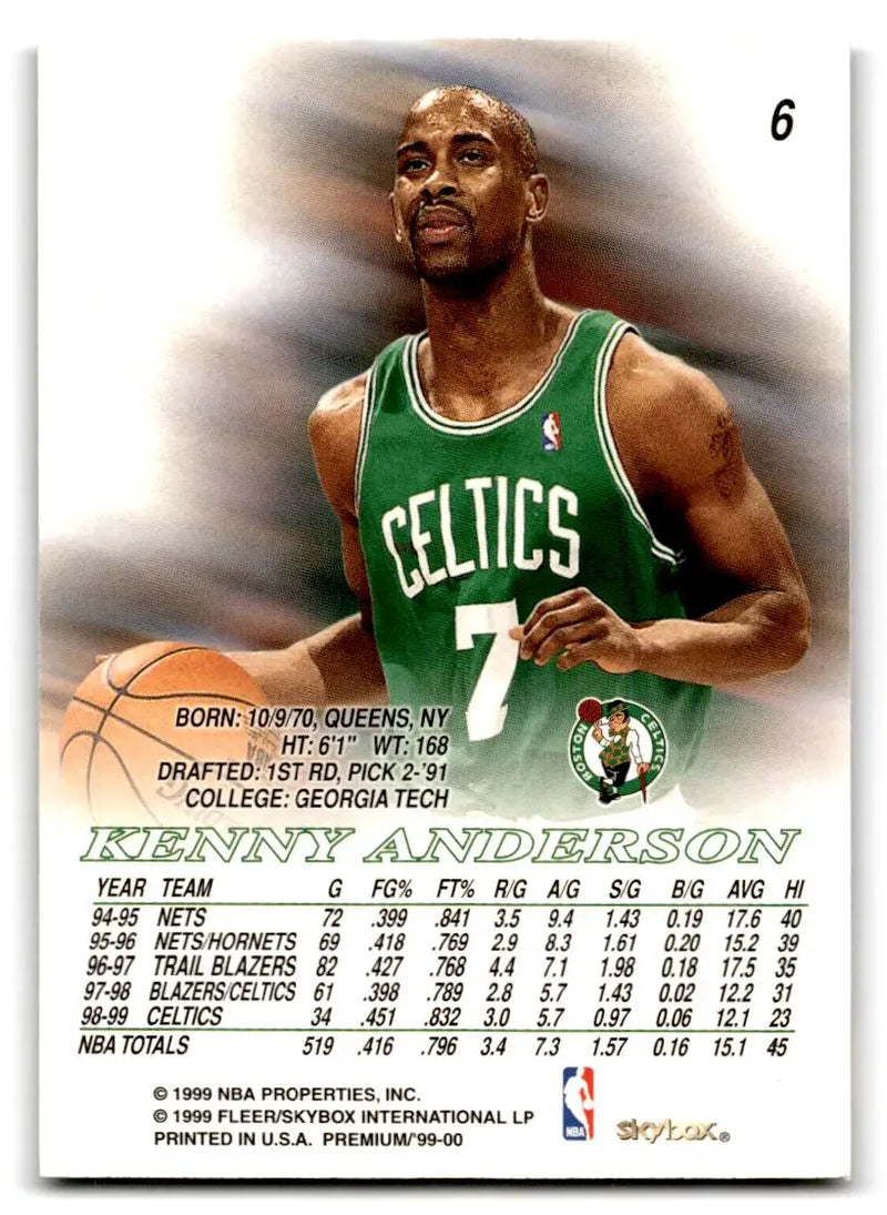 1999-00 SkyBox Premium #6 Kenny Anderson - Basketball Card Single