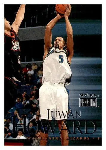 Original gloss Juwan Howard basketball card from 1999-00 SkyBox Premium simply sandoval Wizards
