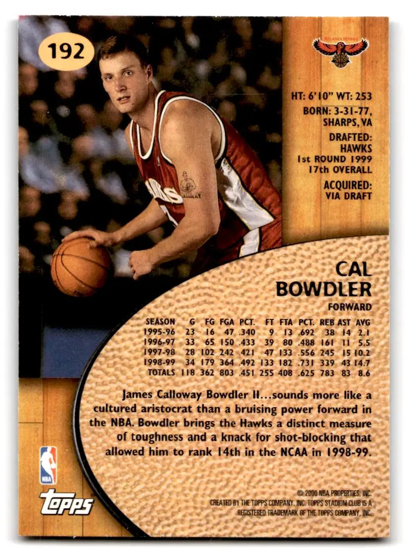 1999-00 Stadium Club #192 Cal Bowdler - Basketball Card Single