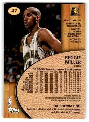 1999-00 Stadium Club #47 Reggie Miller - Basketball Card Single