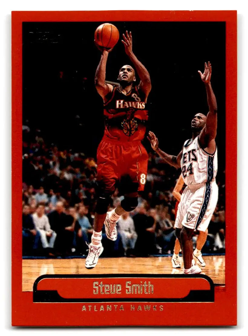 Steve Smith basketball card from 1999-00 Topps featuring Atlanta Hawks player