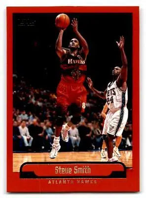 Steve Smith 1999-00 Topps #1 Trading Card showcasing a legendary basketball player