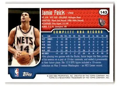 1999-00 Topps #143 Jamie Feick - Basketball Card Single