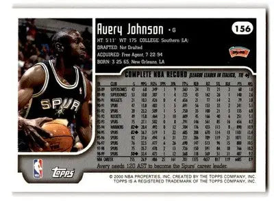 1999-00 Topps #156 Avery Johnson - Basketball Card Single