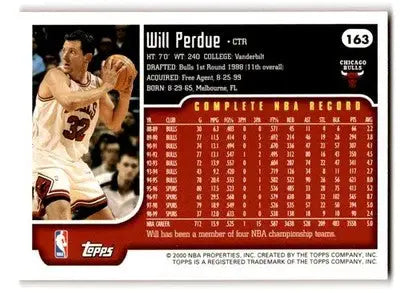 1999-00 Topps #163 Will Perdue - Basketball Card Single