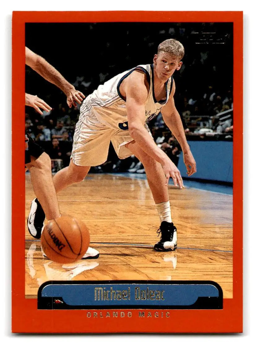 1999-00 Topps #217 Michael Doleac trading card featuring basketball memorabilia