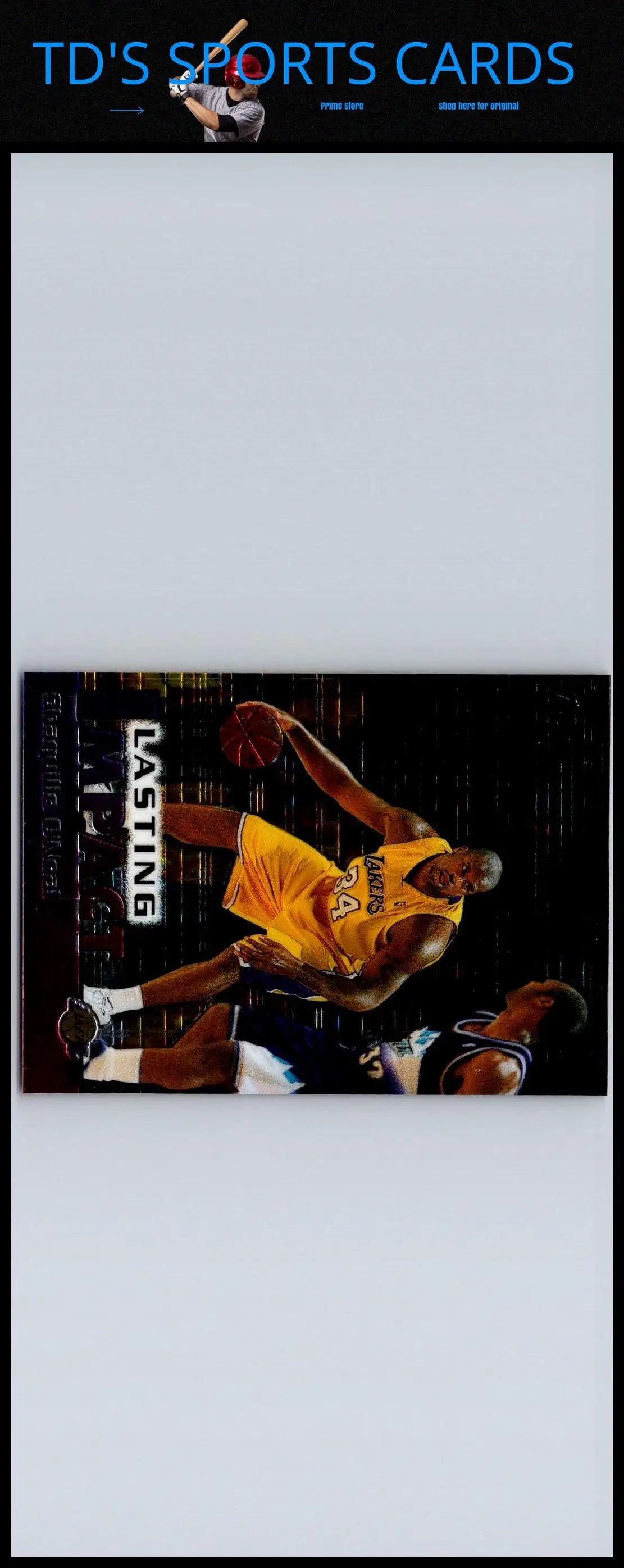 1999-00 Topps I17 Shaquille O’Neal Impact Refractors basketball trading card image