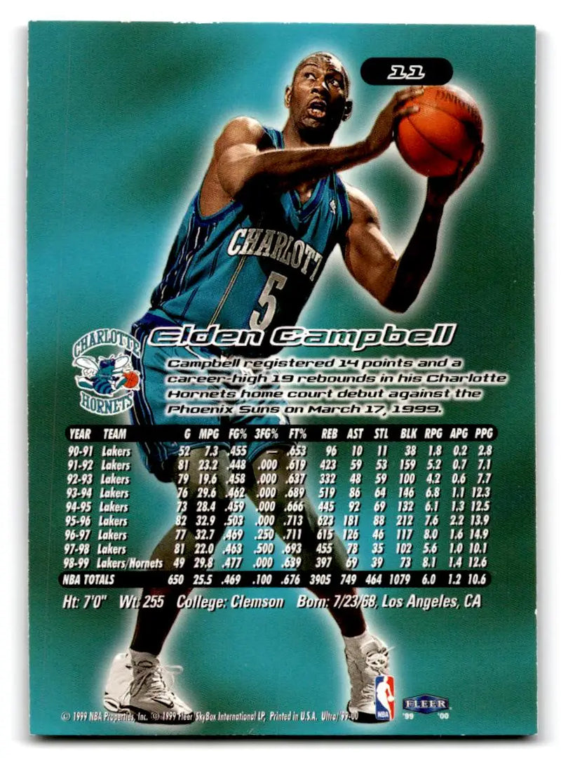1999-00 Ultra #11 Elden Campbell - Basketball Card Single