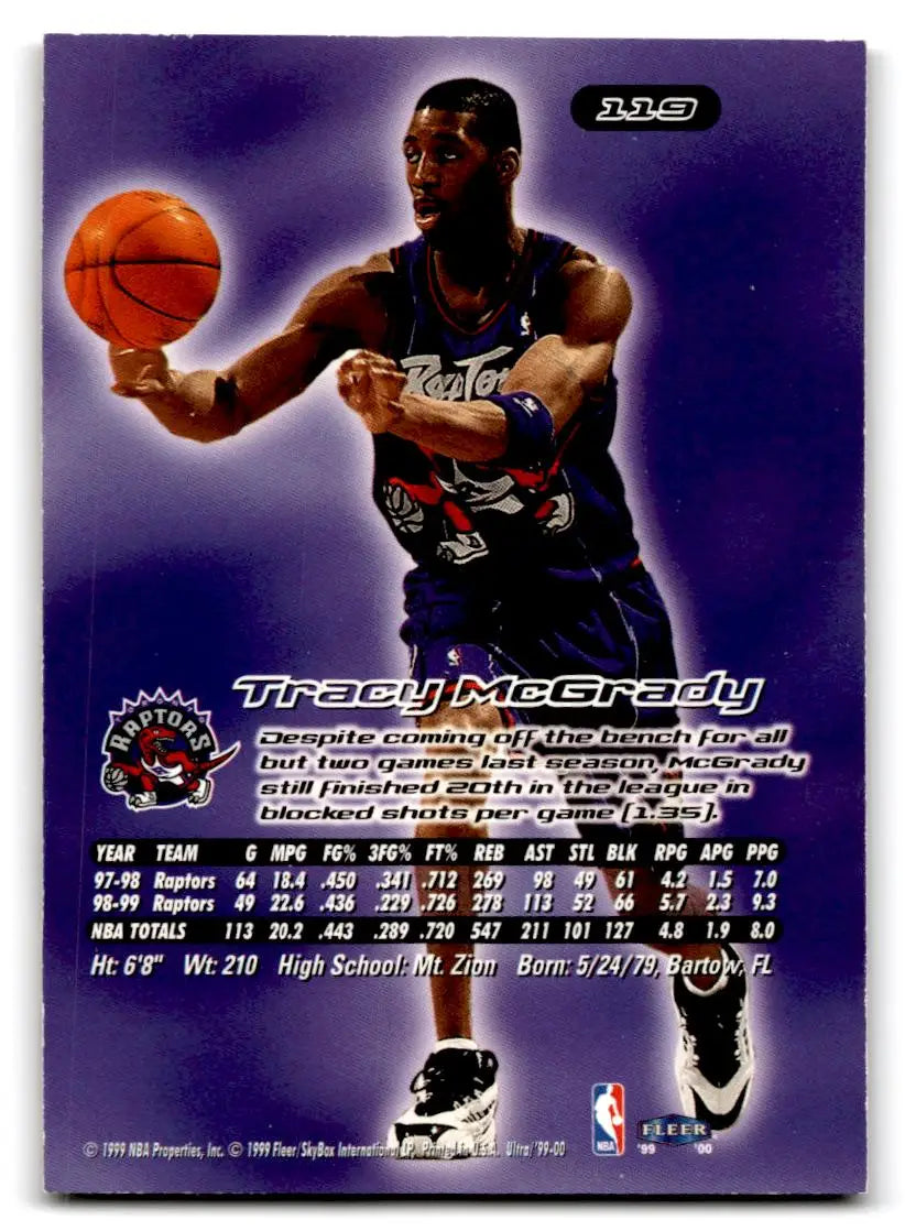 1999-00 Ultra #119 Tracy McGrady - Basketball Card Single