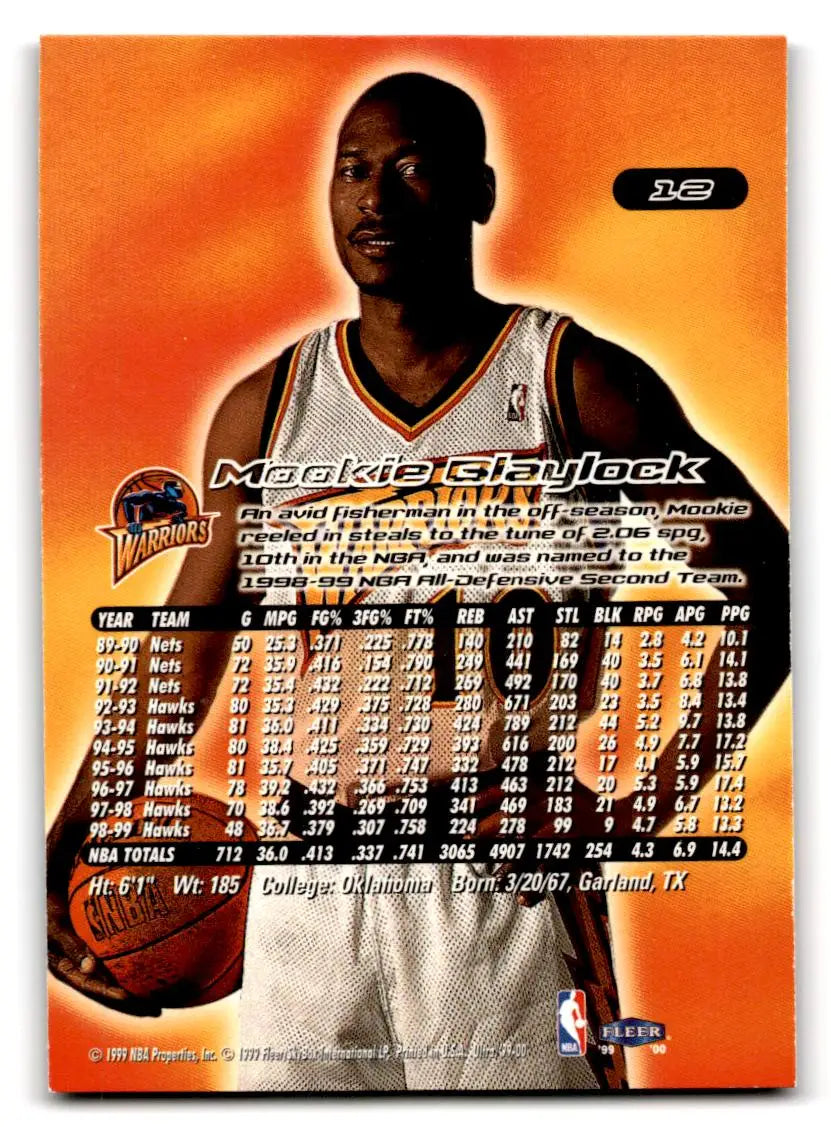 1999-00 Ultra #12 Mookie Blaylock - Basketball Card Single