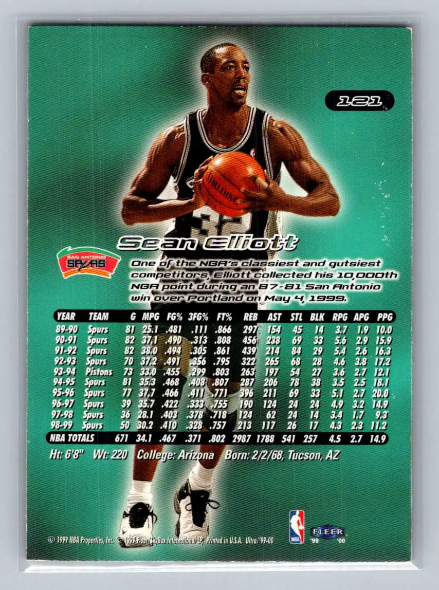 1999-00 Ultra #121 Sean Elliott San Antonio Spurs - Basketball Card Single
