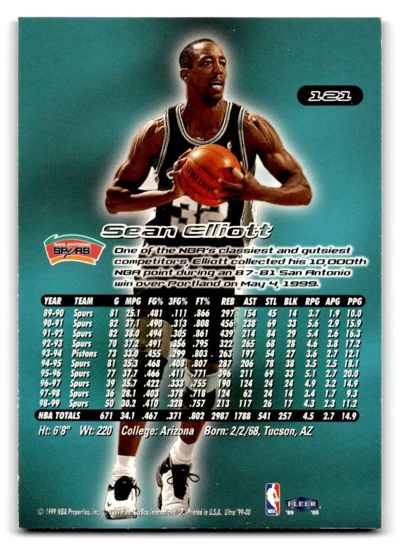 1999-00 Ultra #121 Sean Elliott - Basketball Card Single