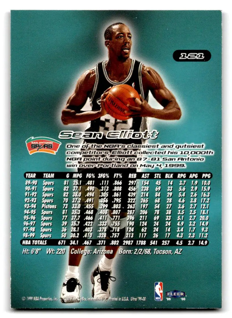 1999-00 Ultra #121 Sean Elliott - Basketball Card Single