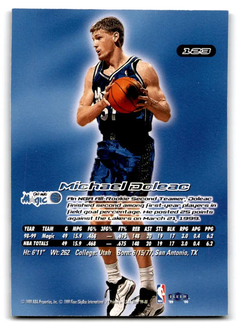 1999-00 Ultra #123 Michael Doleac - Basketball Card Single