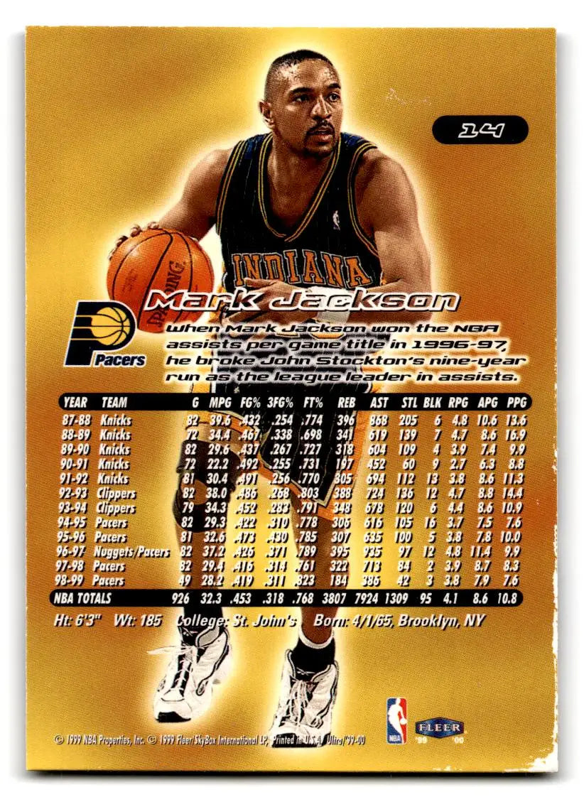 1999-00 Ultra #14 Mark Jackson - Basketball Card Single
