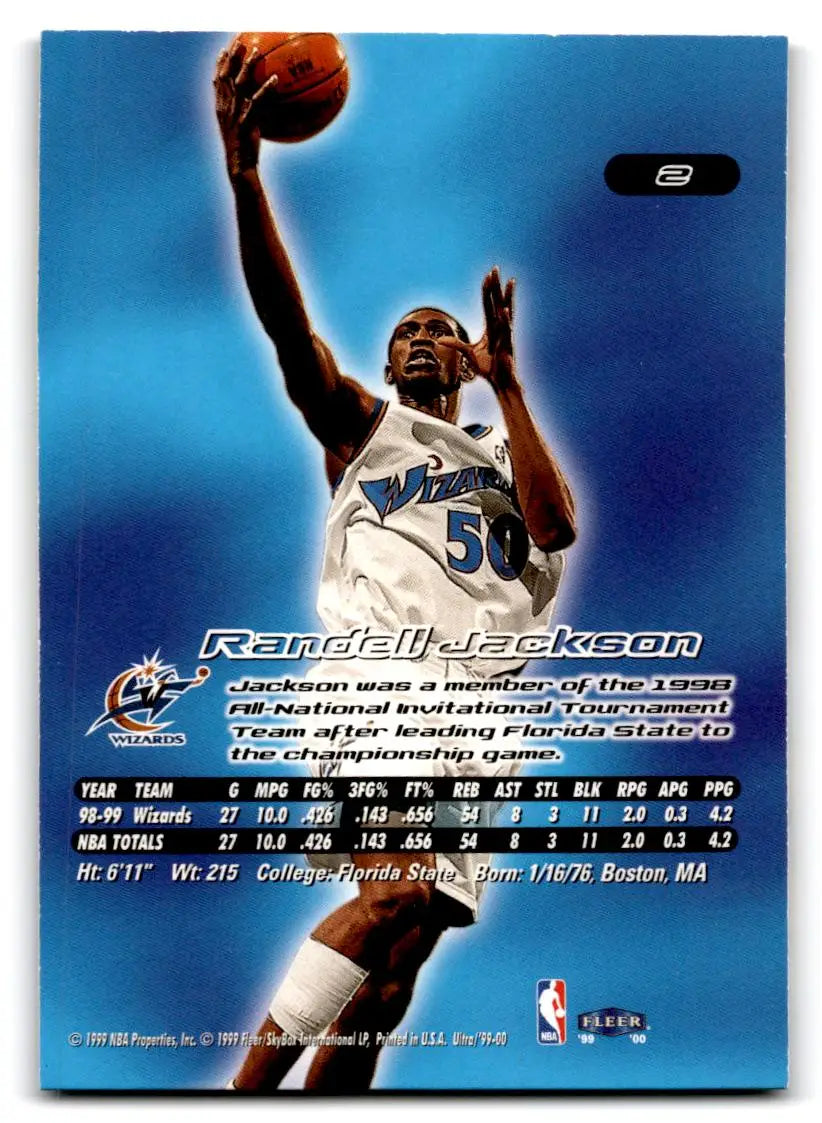 1999-00 Ultra #2 Randell Jackson - Basketball Card Single