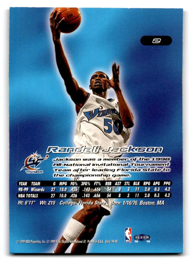 1999-00 Ultra #2 Randell Jackson - Basketball Card Single