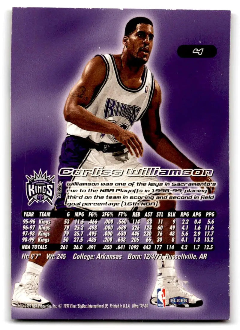 1999-00 Ultra #4 Corliss Williamson - Basketball Card Single