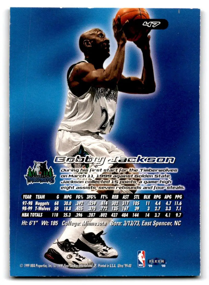 1999-00 Ultra #47 Bobby Jackson - Basketball Card Single