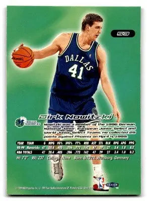 1999-00 Ultra #53 Dirk Nowitzki - Basketball Card Single