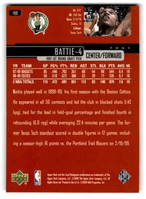 1999-00 Upper Deck #190 Tony Battie - Basketball Card Single