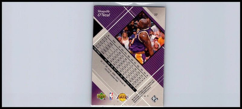 Shaquille O’Neal basketball card from 1999-00 Upper Deck Black Diamond #37 collection
