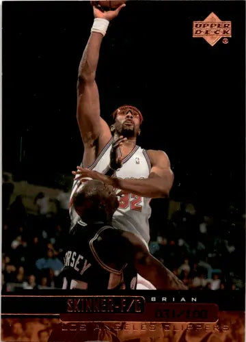 Basketball card featuring Brian Skinner from 1999-00 Upper Deck Exclusives with original gloss
