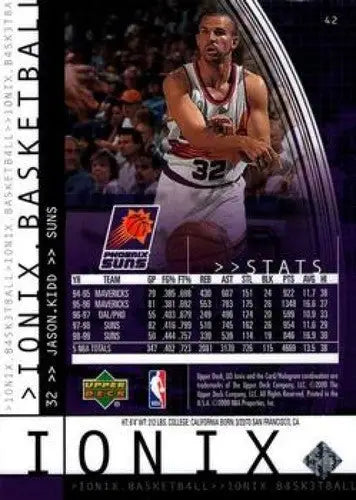 1999-00 Upper Deck Ionix #42 Jason Kidd NM Near Mint Suns ID:82113 - Basketball Card Single