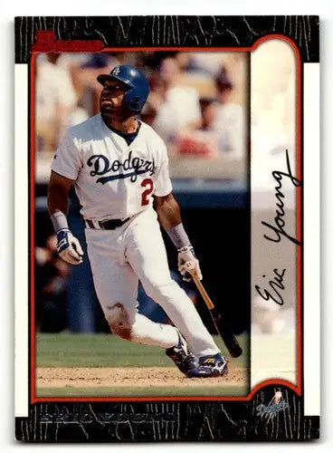 Eric Young Los Angeles Dodgers baseball card from 1999 Bowman #45 in EX/NM condition
