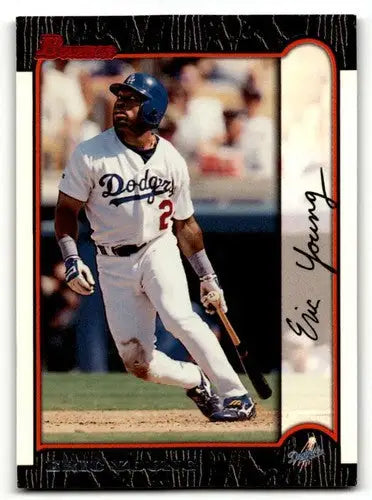 Eric Young Los Angeles Dodgers baseball card from 1999 Bowman collection