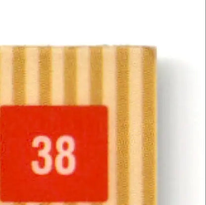 Wooden Jenga block with red numbered label from Bowman Baseball best Eric Karros Los Angeles Dodgers