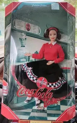 1999 Coca-Cola 1950s Soda Fountain Diner Barbie Doll Collectors Edition Mattel - Other