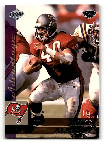 Original gloss football trading card featuring Mike Alstott from 1999 Collector’s Edge Advantage