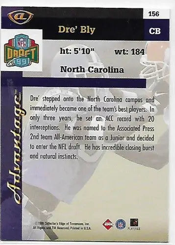 1999 Collector’s Edge Advantage #156 Dre’ Bly NM-MT RC Rookie - Football Card Single
