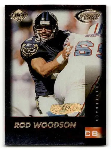 Vintage 1999 Collector’s Edge Fury Rod Woodson Baltimore Ravens football card with original gloss