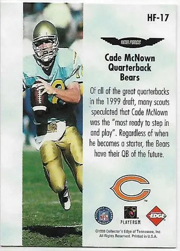 1999 Collector’s Edge Fury Heir Force #HF17 Cade McNown NM Near Mint Bears - Football Card Single