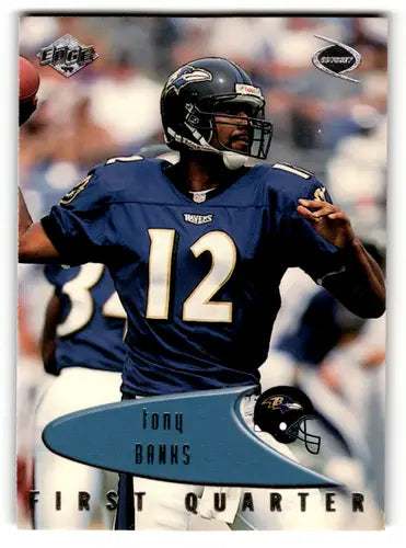 Original gloss football trading card of Tony Banks from 1999 Collector’s Edge Odyssey Ravens
