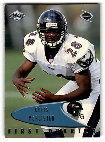 1999 Collector’s Edge Odyssey Chris McAlister football card in original gloss featuring Baltimore Ravens