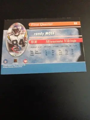 1999 Collector’s Edge Odyssey - Randy Moss #85. Vikings. NRMT+ - Football Card Single