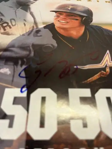 Signed Craig Biggio Houston Astros poster from 1999 On Deck Magazine product