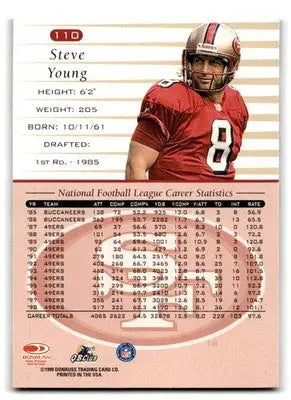 1999 Donruss #110 Steve Young - Football Card Single