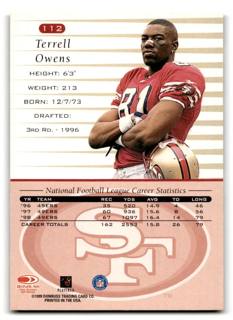 1999 Donruss #112 Terrell Owens - Football Card Single