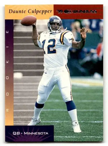 Original gloss Daunte Culpepper football card from 1999 Donruss Minnesota Vikings