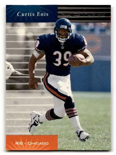 Original gloss football card of Curtis Enis Chicago Bears from 1999 Donruss series