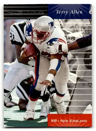 Original gloss Terry Allen Patriots football cards 1999 Donruss #78 collectible card