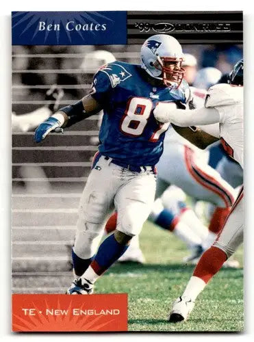 Original gloss Ben Coates Patriots football card from 1999 Donruss #81