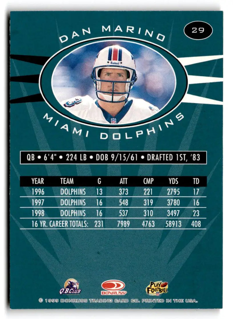 1999 Donruss Preferred QBC #29 Dan Marino - Football Card Single